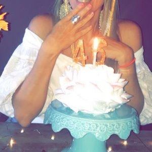 Free People puff off shoulder top